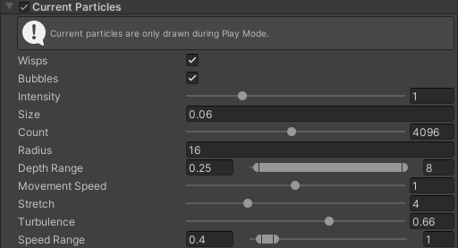 Current Particle Settings